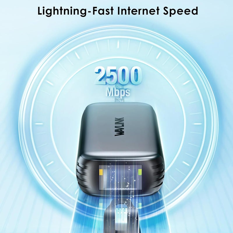 WAVLINK USB C to Ethernet Adapter 2.5Gbps with 95W PD, 2500Mbps USB-C to RJ45 Network Converter (USB4, Thunderbolt 3/4/5 Compatible), Aluminum Case for Windows, Mac OS, iPad OS and More. - Image 4